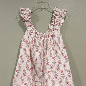 Cute white with flowers PJ set (Piyama), sweet and comfortable.